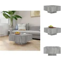 vidaXL Table basse Gris Sonoma 60x60x31,5 cm Bois composite - Tables basses