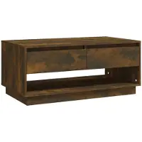 Syfax Table basse Chêne fumé 102,5x55x44 cm Bois d'ingénierie