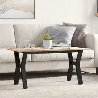 Prolenta Maison Exclusive - Table basse cadre en Y 100x50x45 cm bois de pin massif et acier