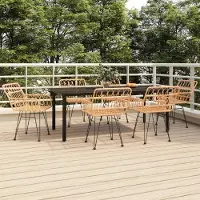 Prolenta Maison Exclusive - Ensemble de salon de jardin 7 pièces en rotin synthétique