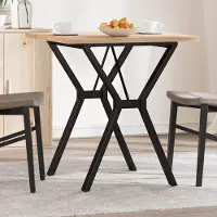 Prolenta Maison Exclusive - Table à manger cadre en Y 70x70x75,5cm bois de pin massif acier