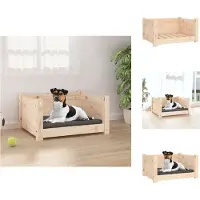 vidaXL Lit pour chien 55,5x45,5x28 cm en bois massif de pin - Lits pour chiens