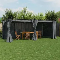 vidaXL Best Möbel Pavillon avec rideaux Anthracite 6x3 m Acier - Pavillons & Tentes de réception Cloris Nouveau6360954 2parcel