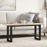 Prolenta Maison Exclusive - Table basse cadre en O 110x40x45 cm bois de pin massif et acier