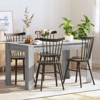 Prolenta Maison Exclusive - Table à manger gris Sonoma 140x74,5x76 cm Matériau dérivé du bois