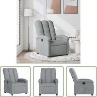 The Living Store fauteuil de relaxation en tissu gris clair