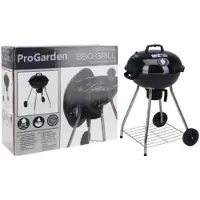 Progarden Barbecue sur roues 47 cm noir