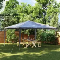 Prolenta Tente de fête professionnelle "Exclusive" - 4 x 4 mètres, couleur anthracite, grammage 90 g/m²