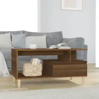 Prolenta Maison Exclusive - Table basse aspect chêne brun 90x49x45 cm Matériau dérivé du bois