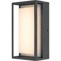 Rabalux 7109 Applique extérieure Mendoza, 6,5W, 3000K, 550lm, aluminium, anthracite-blanc, blanc chaud, IP65, 22cm