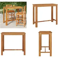 vidaXL Table de bar de jardin 120x60x105 cm Bois massif Acacia - Table de bar de jardin - Table de bar de jardin - Meubles de jardin