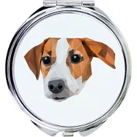 Art-Dog Jack Russell Terrier - Miroir avec photo et imprimé géométrique de la marque