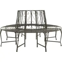 The Living Store Banc de jardin 160 cm acier