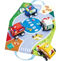 Hape Ensemble De Voitures En Peluche à Rétrofriction