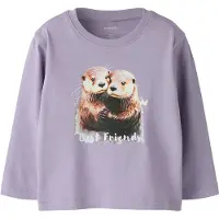 Name it Blouse - NmfVotea - Lavender Gris/Loutre Friends - - 3 ans (98) - Blouse