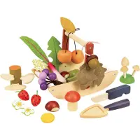 Tender Leaf Toys Tender Leaf Jouets en bois Panier de fruits sauvages éducatif