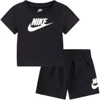 Nike Kids Club Short Sleeve Set Noir 6 Months Enfants