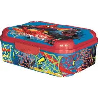 Spiderman Spider-Man Boîte à Repas - 16x11x6,5 cm - Bleu/Rouge - - UneTaille - Boîte à Repas