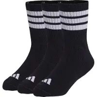 Adidas Chaussettes 'Kids 3-Stripes Cushioned Crew 3 Pair Pack' noir / blanc