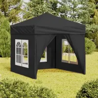 Prolenta Maison Exclusive - Tente de réception pliable avec parois latérales, couleur anthracite, dimensions 2x2 mètres