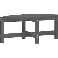 Syfax Table basse Gris 87x48x35 cm Bois massif de pin