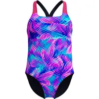 Speedo Print Powerback Swimsuit Multicolore 15-16 Years Fille