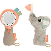 Done by Deer Celebration Sensory Mirror And Rattle Set Multicolore Enfants