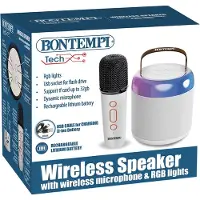 Bontempi Haut-parleur miniature sans fil, avec microphone et effets lumineux, jouet