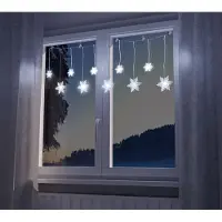 Spetebo Guirlande lumineuse flocons de neige 135 x 20/30 cm - Couleur : blanc froid