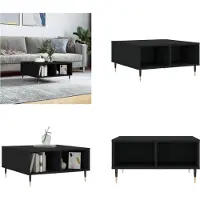 vidaXL Table basse Noir 60x60x30 cm Bois composite - Table basse - Table basse basse - Table