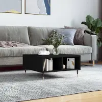 Prolenta Maison Exclusive - Table basse noire 60x60x30 cm Matériau dérivé du bois