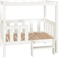 Syfax Lit pour chien Blanc 95,5x73,5x90 cm Bois de pin solide