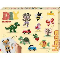 Hama Midi Perles - Boîte Cadeau - 4000 pces + 2 Assiettes - Perl - - UneTaille - Perles