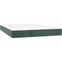 Syfax Matelas de lit à ressorts ensachés fermeté moyenne Vert foncé 140x190x20 cm