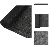 vidaXL Pare-soleil de clôture noir 1,8x50 m HDPE 195 g/m² - Parasols & Protection solaire