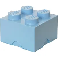LEGO Brique de rangement bleu clair 4 plots Sablon