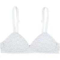 Dim Soutien-gorge sans Cintre - Microfibre - Blanc av. Logo - - 70A (FR) - Soutien-gorge