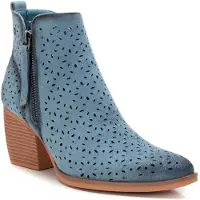 Refresh pour femme. 17251901-JEANS Bottines en cuir 172519 bleu (40), 5 à 8 cm, Fermeture éclair, Casuel