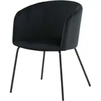 Furnlux Classic FURNLUX Chaise de salle à manger Berit Black 55cm / Hauptfarbe : Schwarz / Abmessungen : 55 x 55 x 78 cm