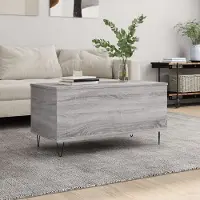 vidaXL Durable Table basse Gris Sonoma 90x44,5x45 cm Bois composite - Tables basses Octo2323890 1parcel
