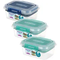 Sistema Boîtes à Repas - 3 Pack - 1 L Rectangle Stax - Bleu/Turq - - UneTaille - Boîte à Repas