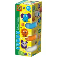 SES Creative Pâte à modeler FunDo - Animaux sauvages (3 x 90 g - 1 x 40 g) - - Interactif pour les jeunes enfants.