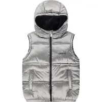 Levi's Doudoune sans manches av. Polaire - Réversible - Argent/No - - 6 ans (116) - Gilet Doudoune
