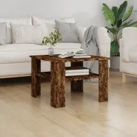 Prolenta Maison Exclusive - Table basse en chêne fumé 60x60x42 cm Matériau dérivé du bois