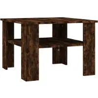 Syfax Table basse Chêne fumé 60x60x42 cm Bois d'ingénierie