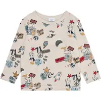 Hust and Claire T-Shirt 'Anton' crème / bleu-gris / rouge / noir