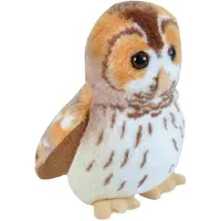 Ginza.se Chouette avec son marron/blanc 15 cm Peluche