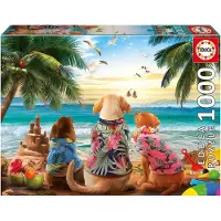 Educa Casse-tête Chiens sur la plage 1000 pièces