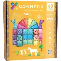 Connetix Ensemble d'aimants - 48 Parties - Glitter Pack Château - - UneTaille - Jouets Magnétiques