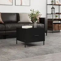 Prolenta Maison Exclusive - Table basse noire 50x50x40 cm Matériau dérivé du bois